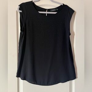 APT. 9 Black Polyester Blouse Rhinestone Detail Women’s size Medium